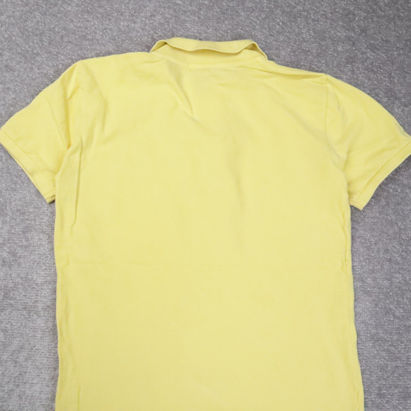 VTG Polo Ralph Lauren Youth XL Yellow Short Sleeve 1/4 Button Collared Shirt - Picture 10 of 10